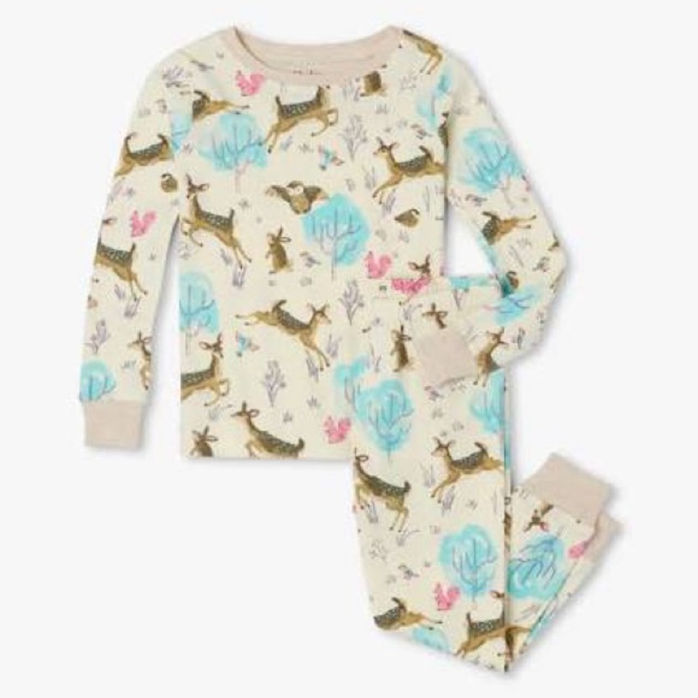 Hatley Organic Cotton Serene Forest 2PC Pajama PJ Set